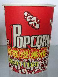 32oz -85oz Disposable Paper Popcorn Buckets With Single Side PE Coated